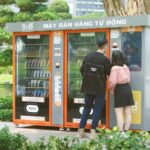 couple, vending machine, date